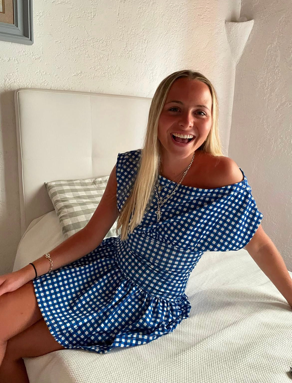 The mini Dress Cobolt Gingham preorder