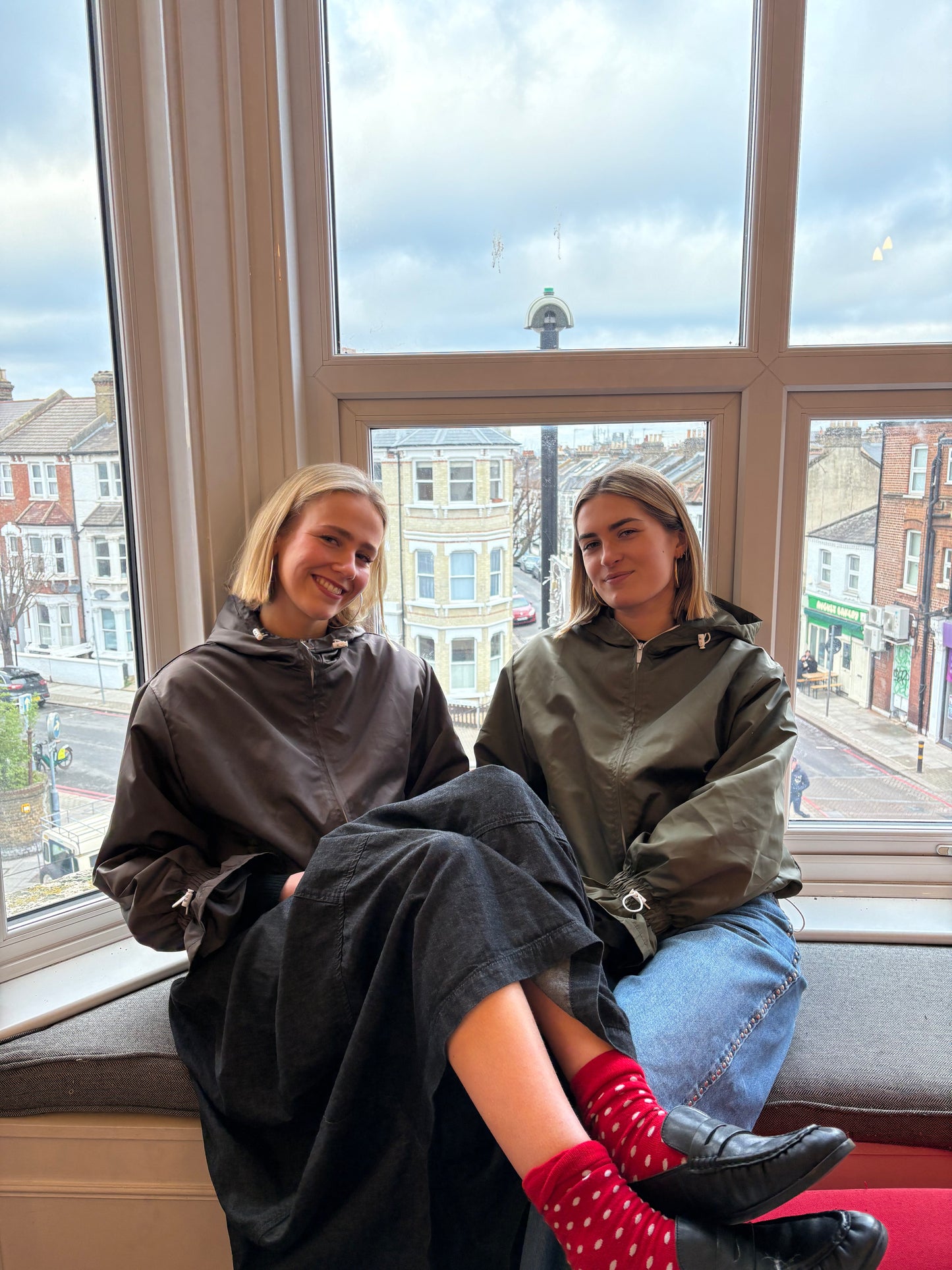 Cinnamon Brown Flared Windbreaker