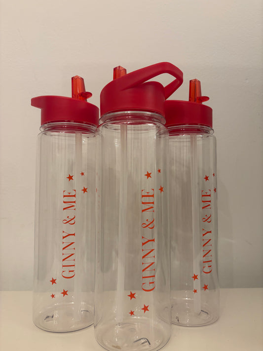 Ginny&Me red water bottles