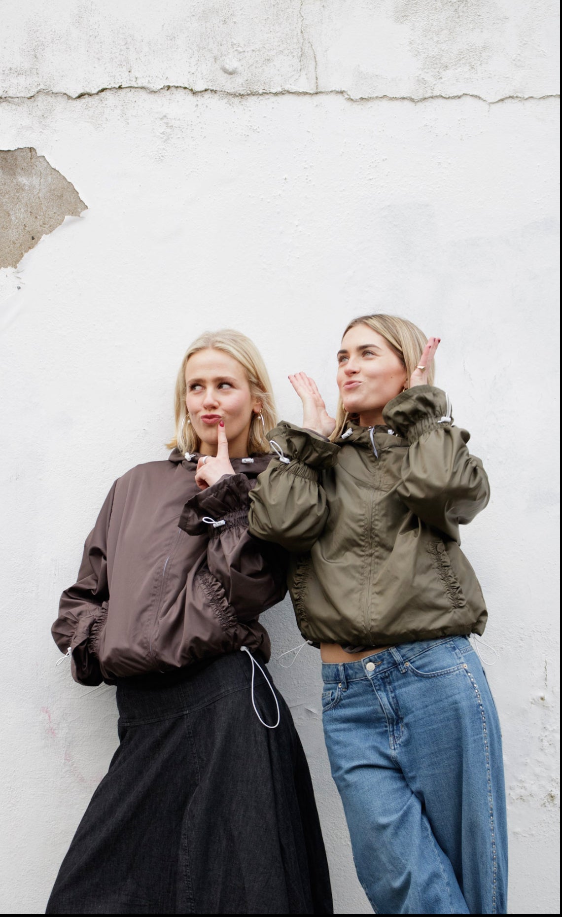 Sage Green Flared Windbreaker