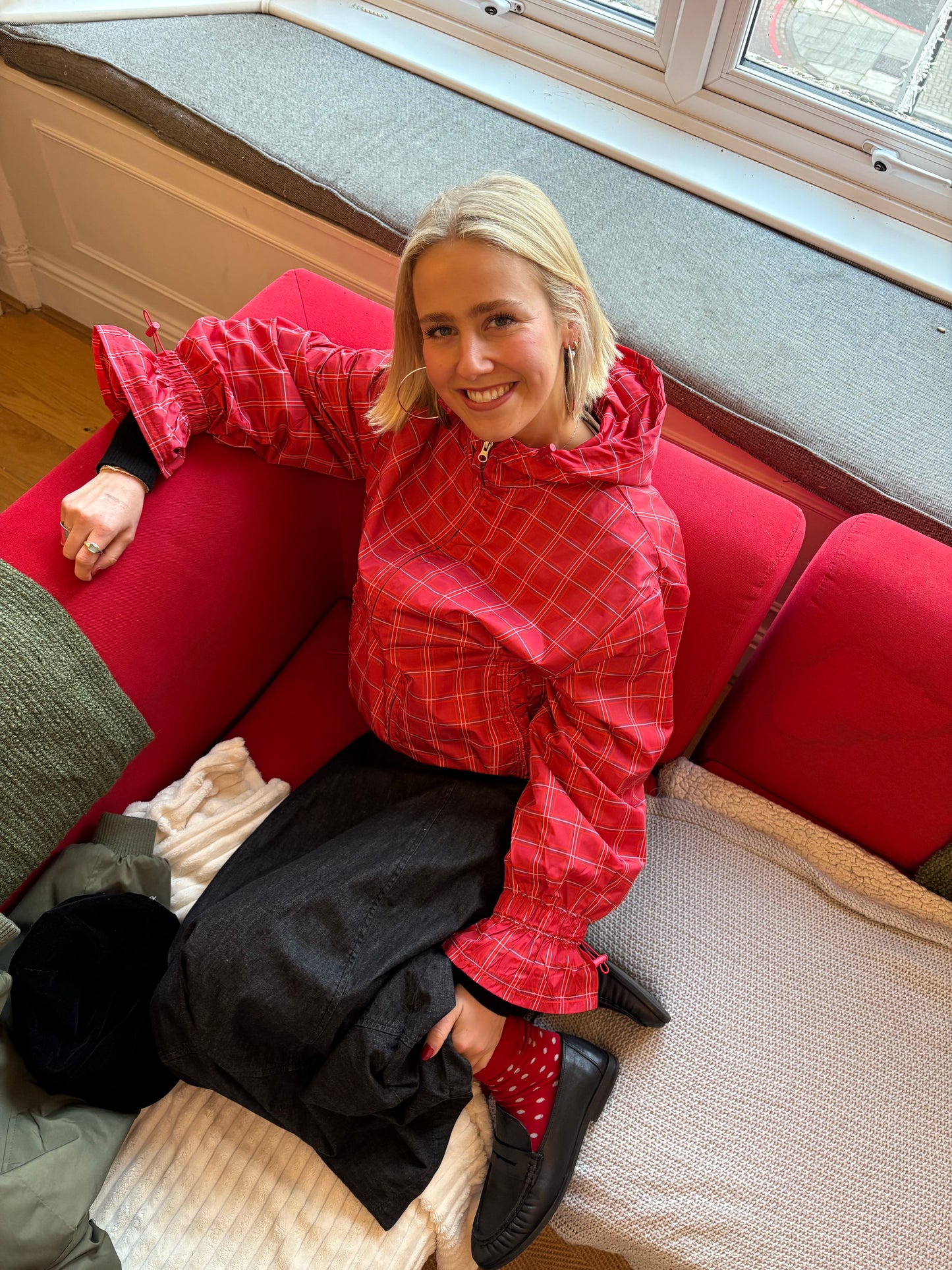 Valentines Ruby Flared Waterproof Windbreaker